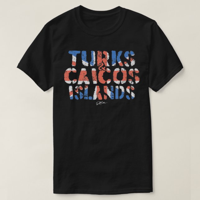 Camiseta JCombs Turks & Caicos Islands, with Union Jack, Be (Frente do Design)