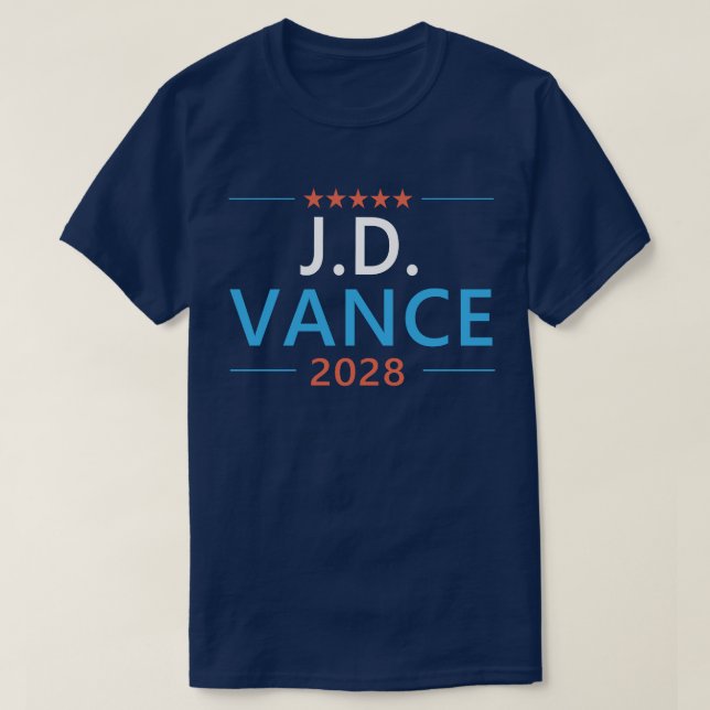 Camiseta JD Vance 2028 Patriótico Republicano (Frente do Design)
