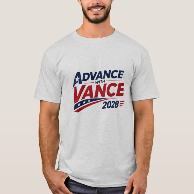 Camiseta JD Vance para Presidente dos EUA 2028 (Frente)