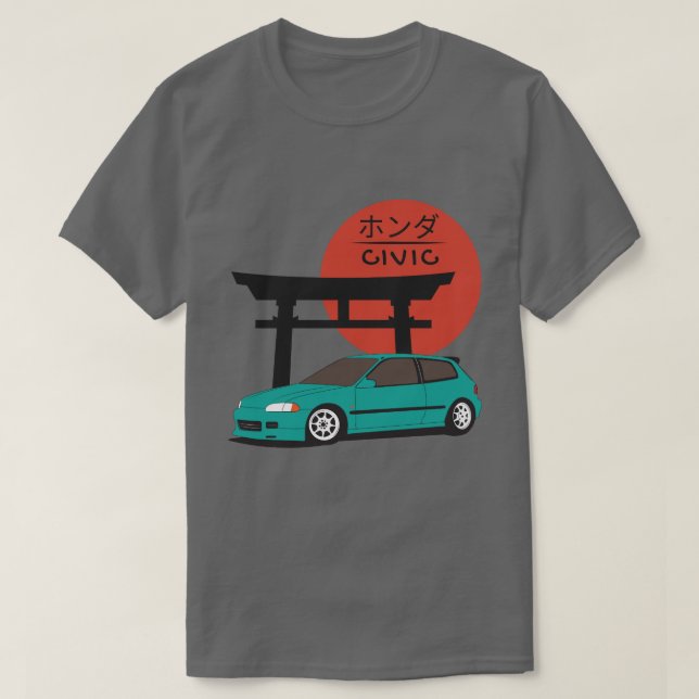 Camiseta JDM Hatch Legend Torii Sunset Street Culture (Frente do Design)