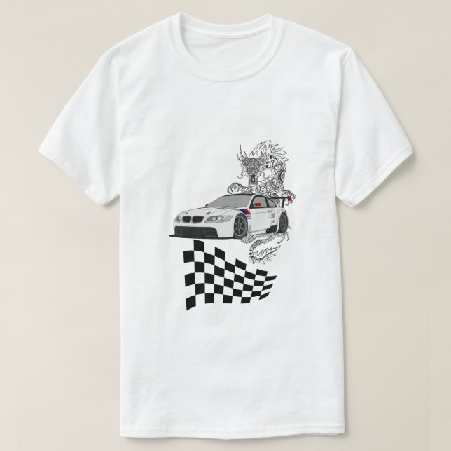 Camiseta JDM Sports Car Dragon | Corrida de Rua Ja (Frente do Design)