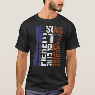 Camiseta Je suis français & prère de l'êvre flag ble