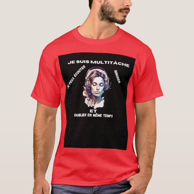 Camiseta Je suis multitâche (Frente)