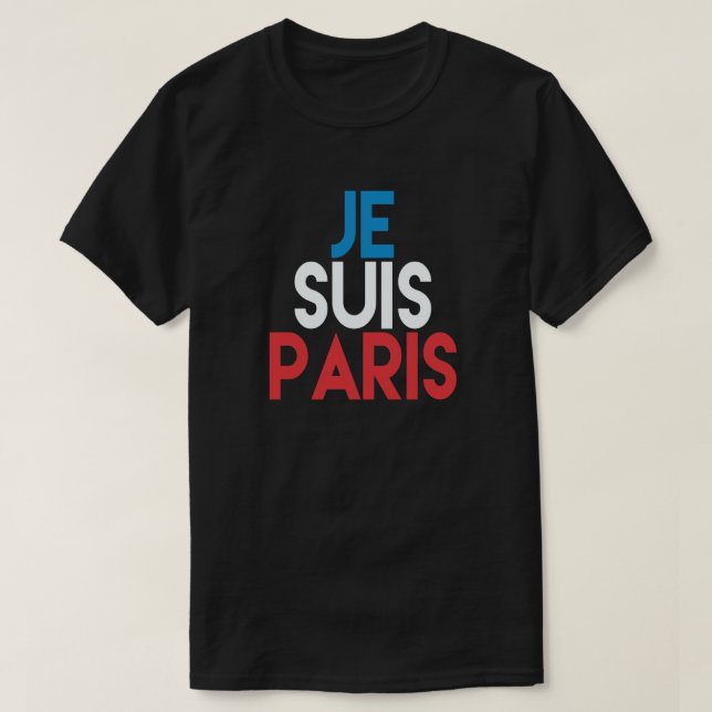 CAMISETA JE SUIS PARIS (Frente do Design)