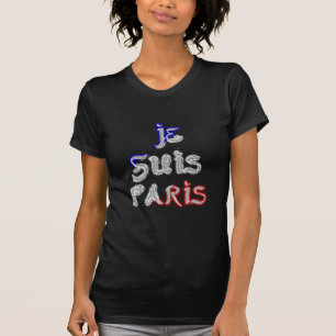 Camiseta Je Suis Paris Eu amo Paris Texto Inspirador Arte