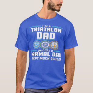 Camiseta Je suis un papa de triathlon juste vem normal ex