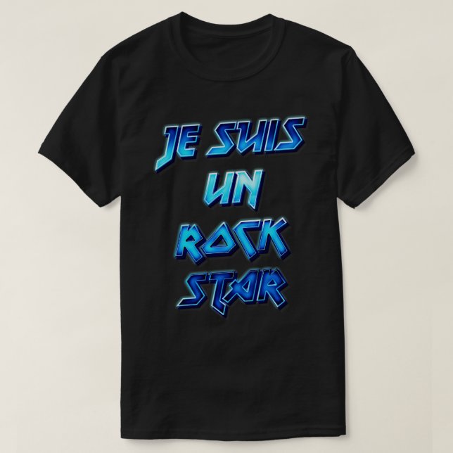 Camiseta Je Suis Un Rock Star (Frente do Design)