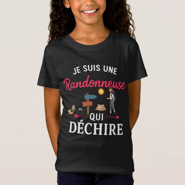 Camiseta Je Suis Une Randonneuse Qui Déchire Humour  (Frente)