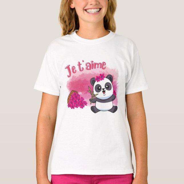 Camiseta Je t’aime Little Panda T-Shirt (Frente)