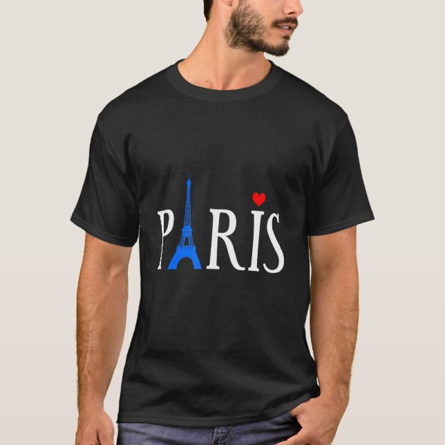 Camiseta Je T'aime Eiffel Tower Paris I Love Souvenir Fran (Frente)