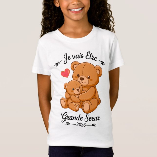 Camiseta Je Vais être Grande Soeur  (Frente)