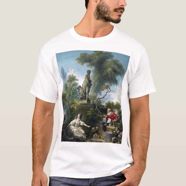 Camiseta Jean-Honoré Fragonard O progresso do amor (Frente)