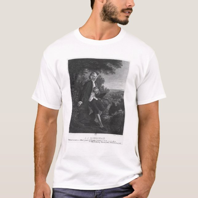 Camiseta Jean-Jacques Rousseau que compor 'Emile (Frente)