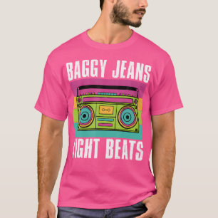 Camiseta Jeans De Baggy Bate No Salto Da Ponta 90S