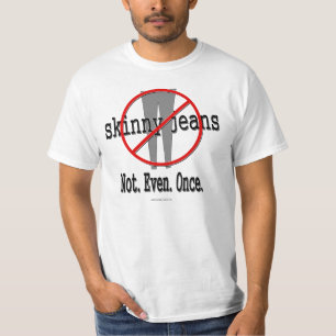 Camiseta "Jeans magros… nem sequer…" t-shirt branco