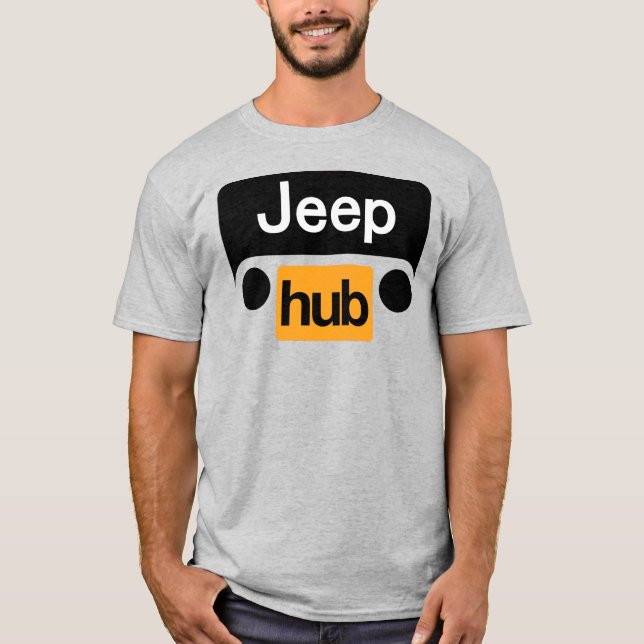 Camiseta Jeep Hub T-Shirt Funny Wrangler (Frente)