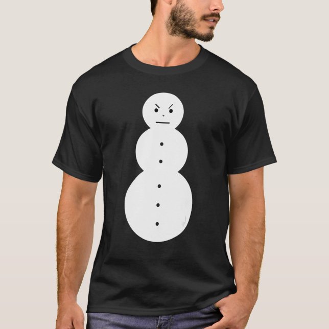 Camiseta Jeezy Boneco de Neve    Boneco de Neve Irritado Je (Frente)
