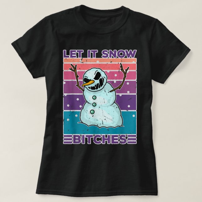 Camiseta Jeezy bravo mau grumpy snowman natal (Frente do Design)