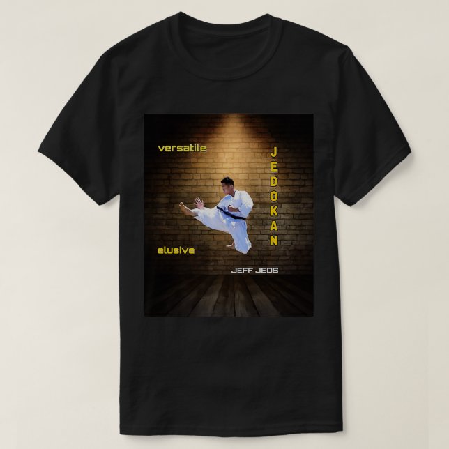 Camiseta Jeff Jeds Jedokan Flying Kick Premium (Frente do Design)