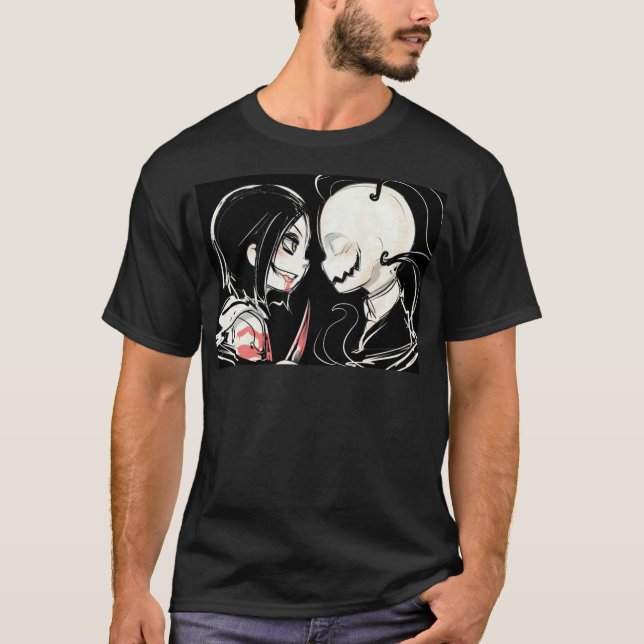 Camiseta Jeff o homem delgado Slenderman de Creepypasta do (Frente)