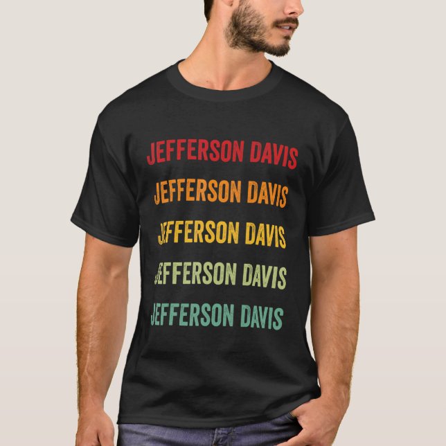 Camiseta Jefferson Davis County Mississippi Rainbow Text De (Frente)