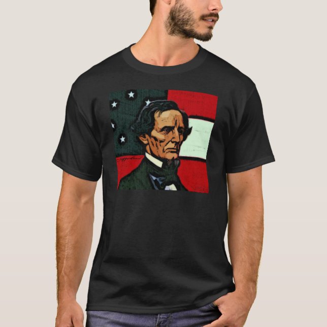Camiseta Jefferson Davis, presidente do Confederacy (Frente)