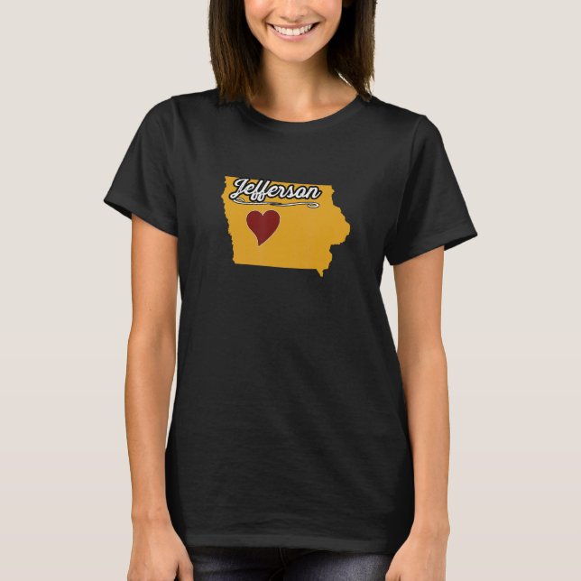 Camiseta JEFFERSON IOWA IA USA Cute Souvenir Merch  US City (Frente)