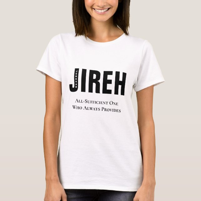 Camiseta Jehovah Jireh, cristão personalizado (Frente)