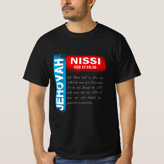 Camiseta Jehovah Nissi - Deus é o Meu Banner (Frente)