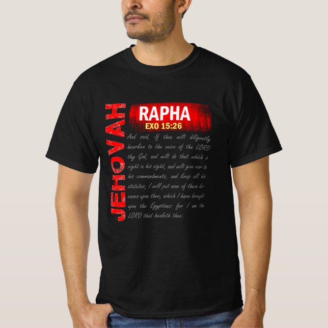 Camiseta Jehovah Rapha - Deus Meu Healer (Frente)