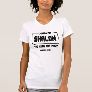 Camiseta SHALOM (hebraico e português) - Maoz Israel