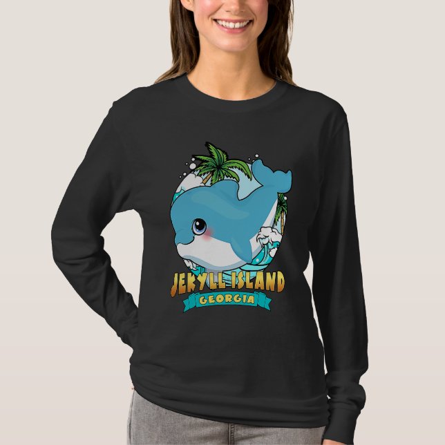 Camiseta JEKYLL ISLAND GEORGIA Cute Baby Dolphin Beach Souv (Frente)
