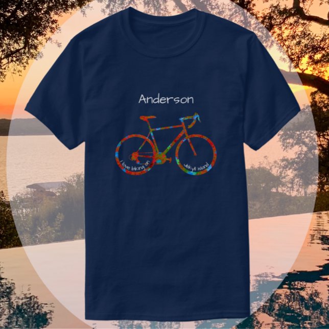 Camiseta Jekyll Island Georgia I Love Biking T-Shirt (Criador carregado)