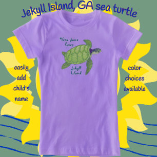 Camiseta Jekyll Island Georgia Tartaruga Marinha F