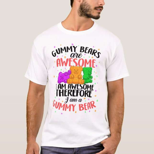 Camiseta Jelly Gummies T-shirt Frutado de Doces de Açúcar S (Frente)