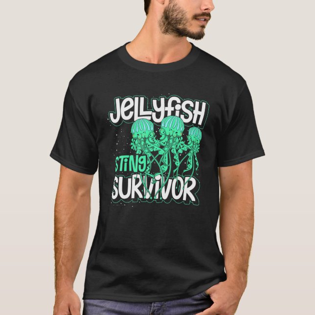 Camiseta Jellyfish Sting Survivor Funny Jellyfish (Frente)