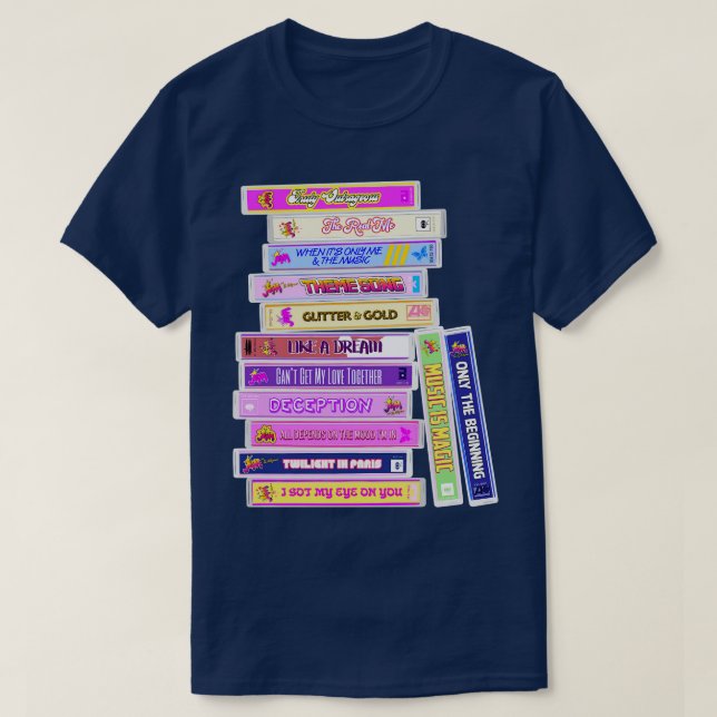 Camiseta Jem e Hologramas cantam cassetes (Frente do Design)