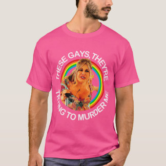 Camiseta Jennifer Coolidge citaçãoEstes Gays estão tentando