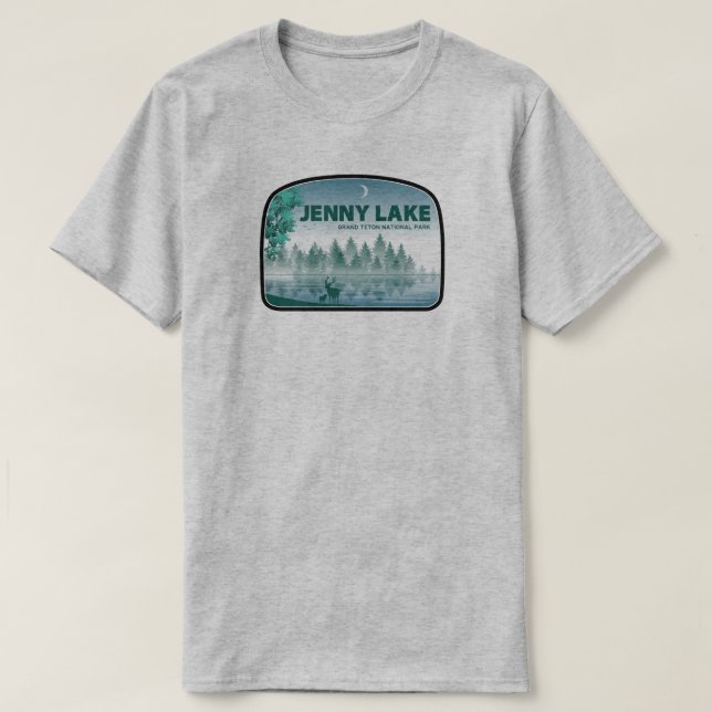 Camiseta Jenny Lake Grand Teton National Park Deer (Frente do Design)