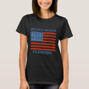 Camiseta Jensen Beach Flórida Bandeira Americana de Pesca V
