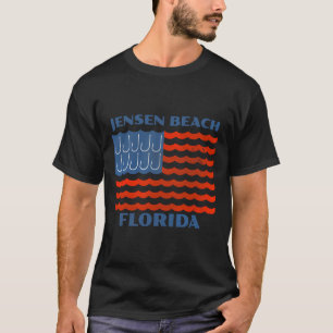 Camiseta Jensen Beach Flórida Bandeira Americana de Pesca V