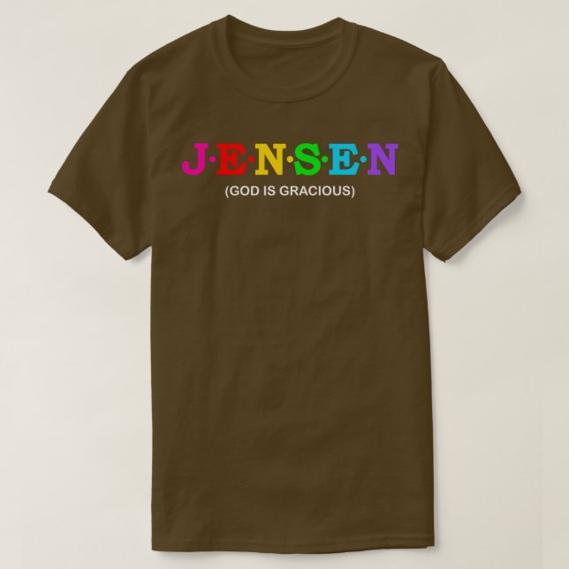 Camiseta Jensen Deus é gracioso (Frente do Design)