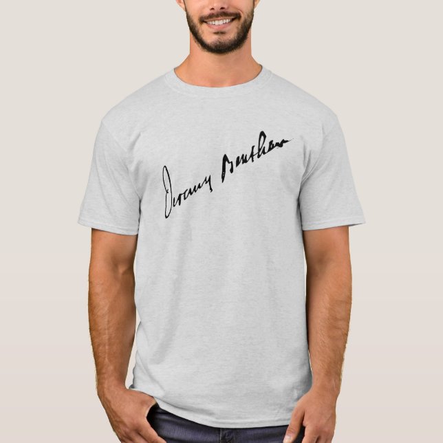 Camiseta Jeremy Bentham - Assinatura T-Shirt (Frente)