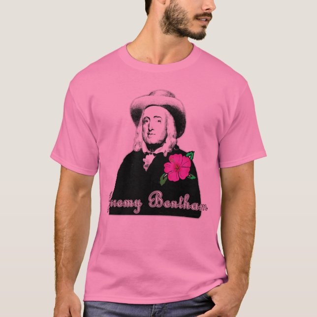 Camiseta Jeremy Bentham com flor tropical (Frente)
