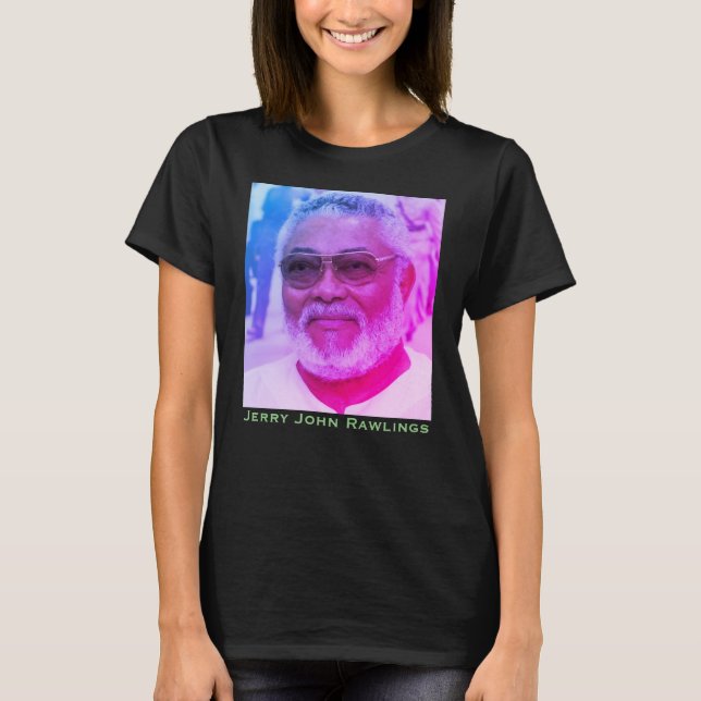 Camiseta Jerry Rawlings, J.J. Rawlings, Presidente do Gana (Frente)