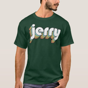 Camiseta Jerry Retro Rainbow Tipografia Estilo Desvanecido