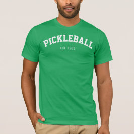 Camiseta Jérsei atlético do PICKLEBALL dos homens (verde)