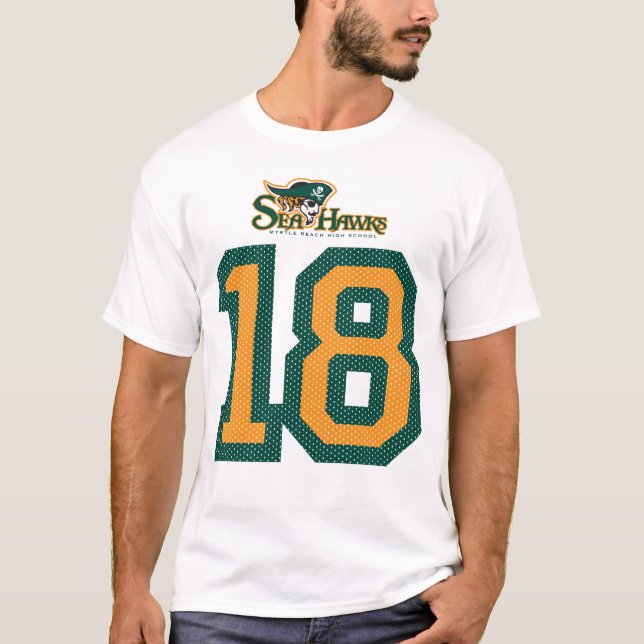 Camiseta Jérsei de #18 Seahawk (Frente)