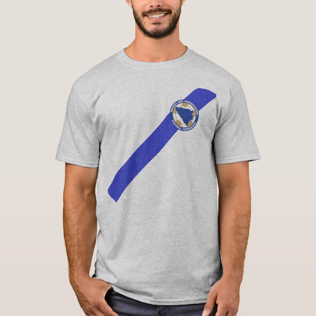 Camiseta Jérsei patriótico do t-shirt de BiH - Dzeko 11 (Frente)