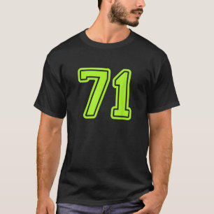 Camiseta Jersey 71 Green Yellow Sports Team Jersey Número 7
